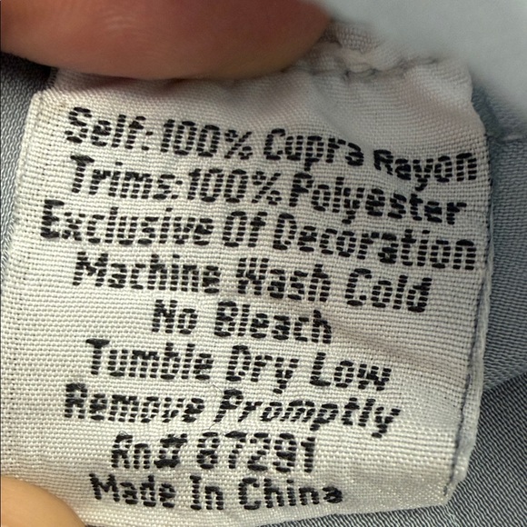 Johnny Was light Blue Tunic with Gold Embroidery. Size L - Picture 9 of 10